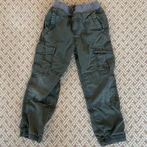 Hanna Andersson Double Knee Jersey Lined Relaxed Cargo Pants Sz 120 (6/7)